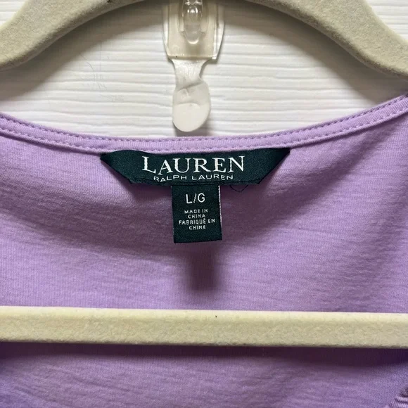 Ralph Lauren Lavender Sleeveless Top, Size Large EXCELLENT CONDITION - Picture 2 of 4